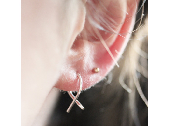 Endless Ribbon Sterling Earrings