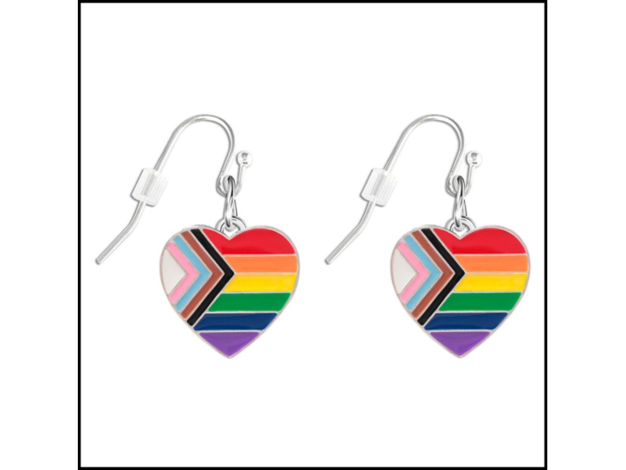 Heart Progress Flag Earrings Heart Progress Flag Earrings
