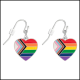 Heart Progress Flag Earrings