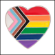 Heart Progress Pride Flag Pin