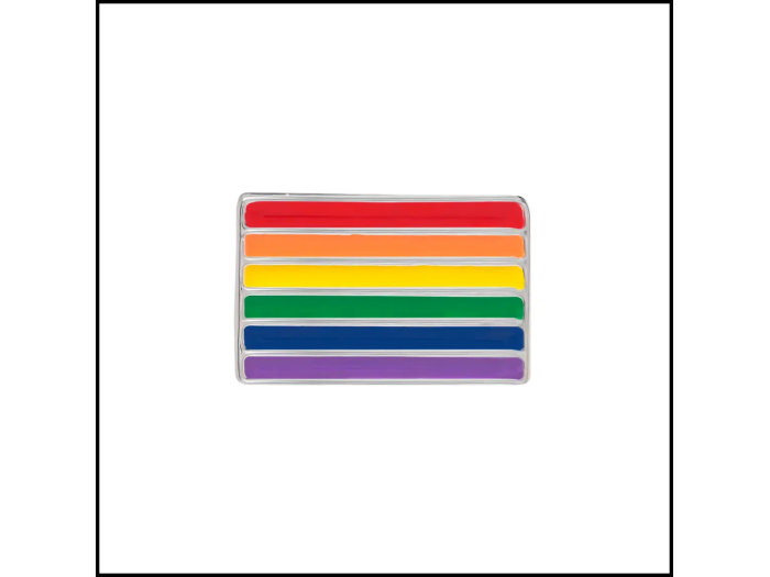 Rainbow Rectangle Pin Rainbow Rectangle Pin