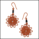 Copper Spiral Sunburst Earrings