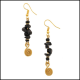 Midnight Stone Spiral Earrings