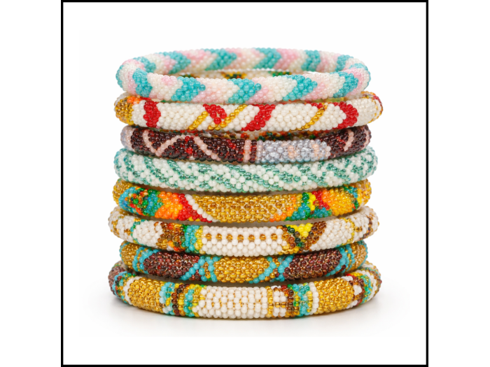 Beaded Roll On Bracelet