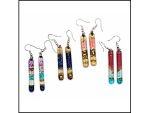 Long Stem Glass Earrings