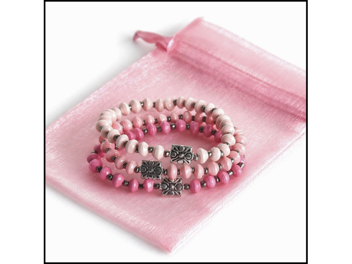 Pink Strength Bracelet Trio