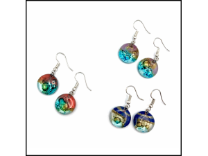 Circle Glass Earrings