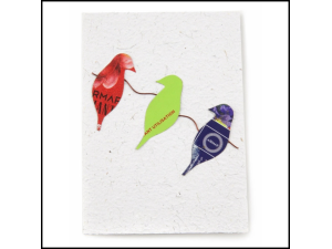 Metal Wire Birds Card