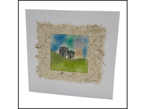 Mom & Baby Elephant Greeting Card