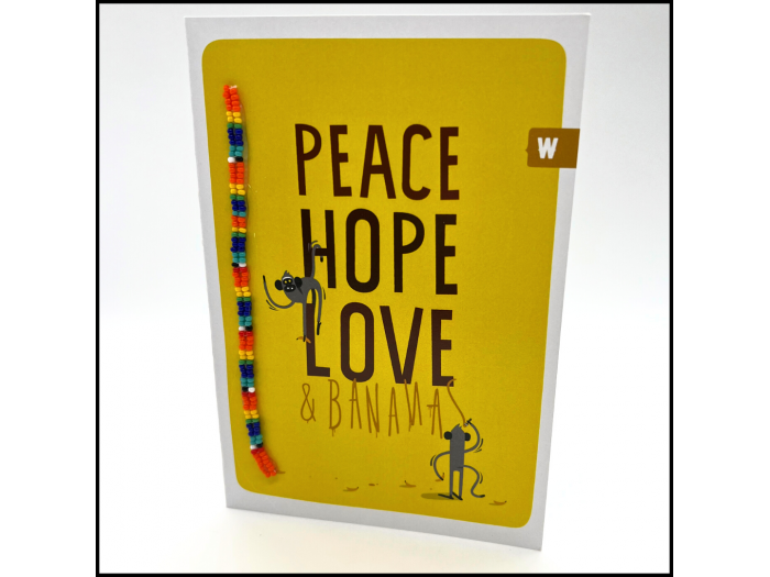 Peace, Love, Hope, & Bananas Card