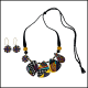 Celestial Geometric Clay Necklace & Earring Set