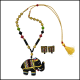 Elephant Clay Necklace & Earring Set