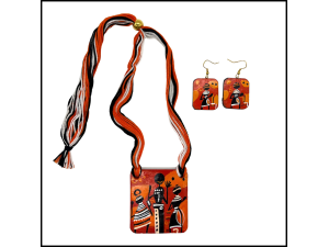 Señora Clay Necklace & Earring Set