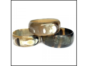 Naturally Shed Cow Horn Bangles - Large