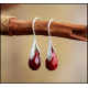 Natural Red Jasper Teardrop Earrings