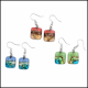 Square Glass Earrings