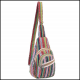 Red Multi Striped Crossbody Sling Bag 