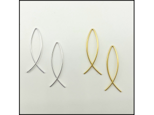 Infinity Ribbon Sterling Silver Earrings