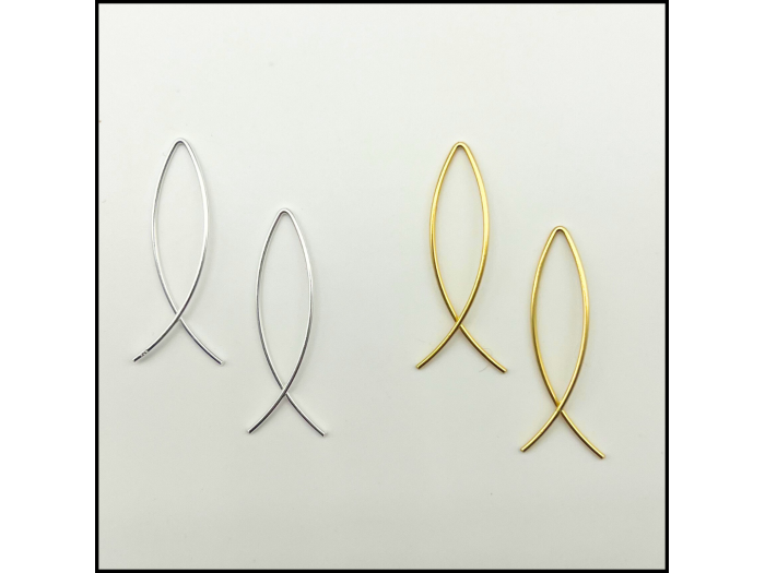 Infinity Ribbon Sterling Silver Earrings