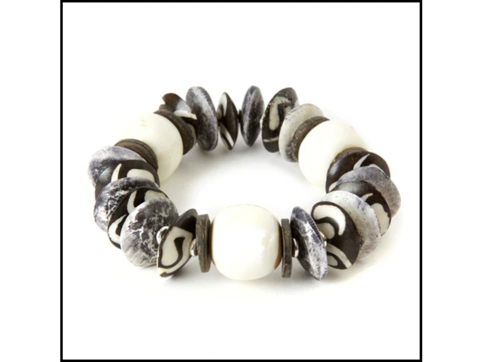 Kenyan White Bead Bracelet