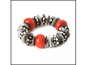 Kenyan Red Bead Boldness Bracelet