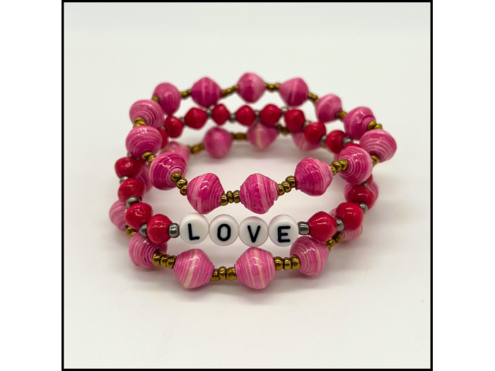 Love Bracelet Bundle - Red/Pink