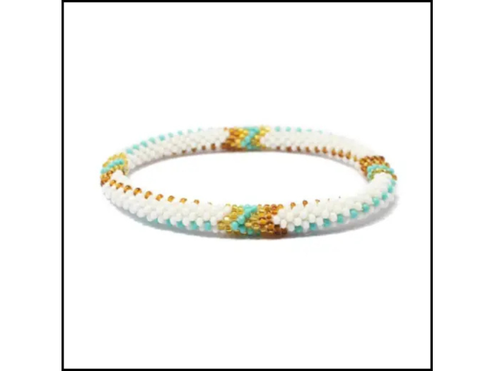 Beaded Roll On Bracelet