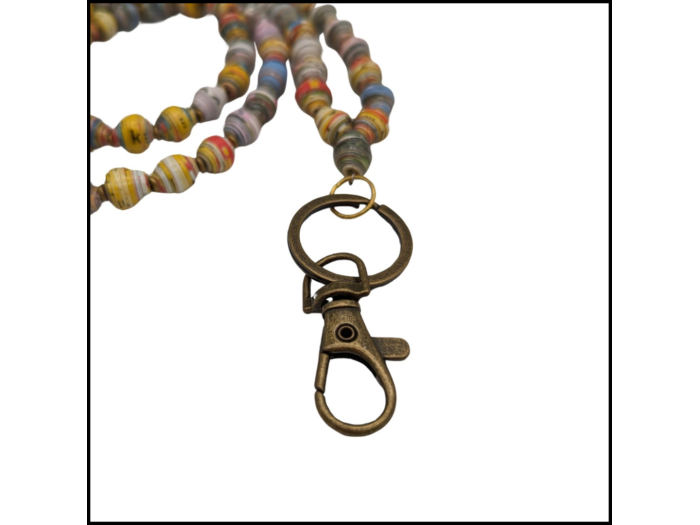Paper Bead Lanyard