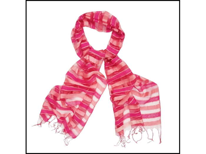 Raspberry Striped Scarf Raspberry Striped Scarf