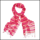 Raspberry Striped Scarf