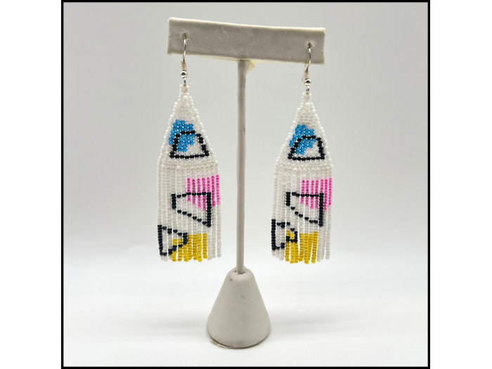 Geometric Tassel Earrings