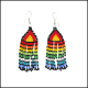 Short Rainbow Tassel Earrings