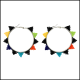 Colorful Triangle Hoop Earrings
