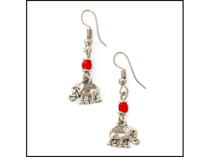 Elephant Charm Earrings