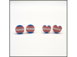 Transgender Pride Stud Earrings