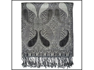 Black & White Paisley Scarf