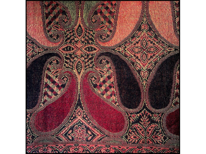 Dark Red Paisley Scarf