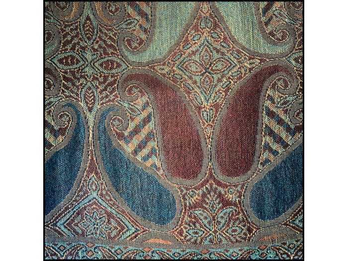 Dark Neutral Paisley Scarf