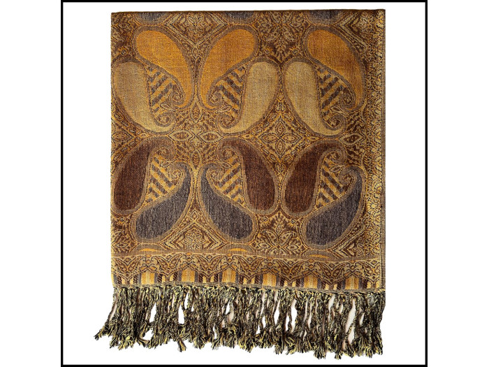 Golden Paisley Scarf