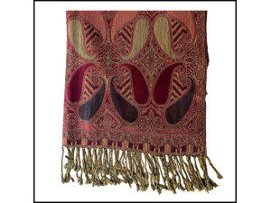 Rust Paisley Scarf