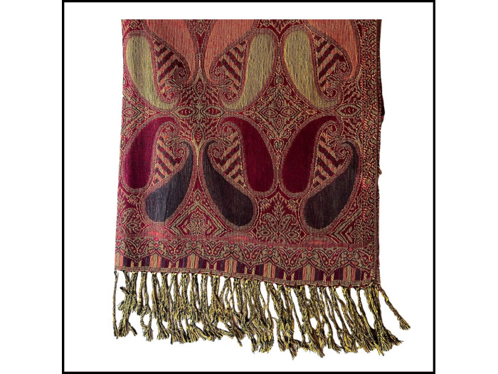 Rust Paisley Scarf