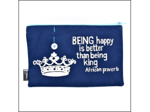 Proverb Pouch - Being Happy Is Better