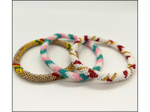 Beaded Roll On Bracelet