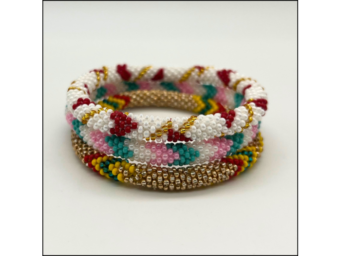 Beaded Roll On Bracelet