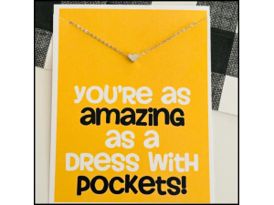 Sentimental Necklace Card - Dress With Pockets