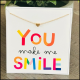 Sentimental Necklace Card - You Make Me Smile