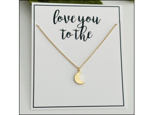 Sentimental Necklace Card - Love You To The Moon