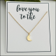 Sentimental Necklace Card - Love You To The Moon