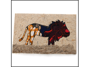 Kitenge Cloth Lion Card