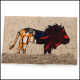 Kitenge Cloth Lion Card
